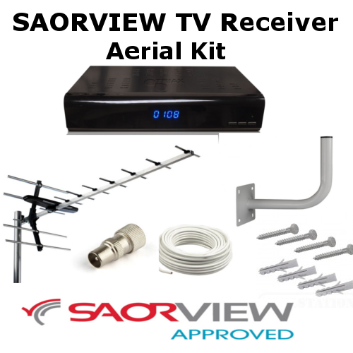 Saorview Approved Box & Saorview UHF Aerial Kit for Watching all of the